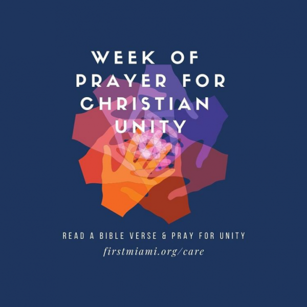 Week of Prayer for Christian Unity:Read a Bible verse and pray for unity