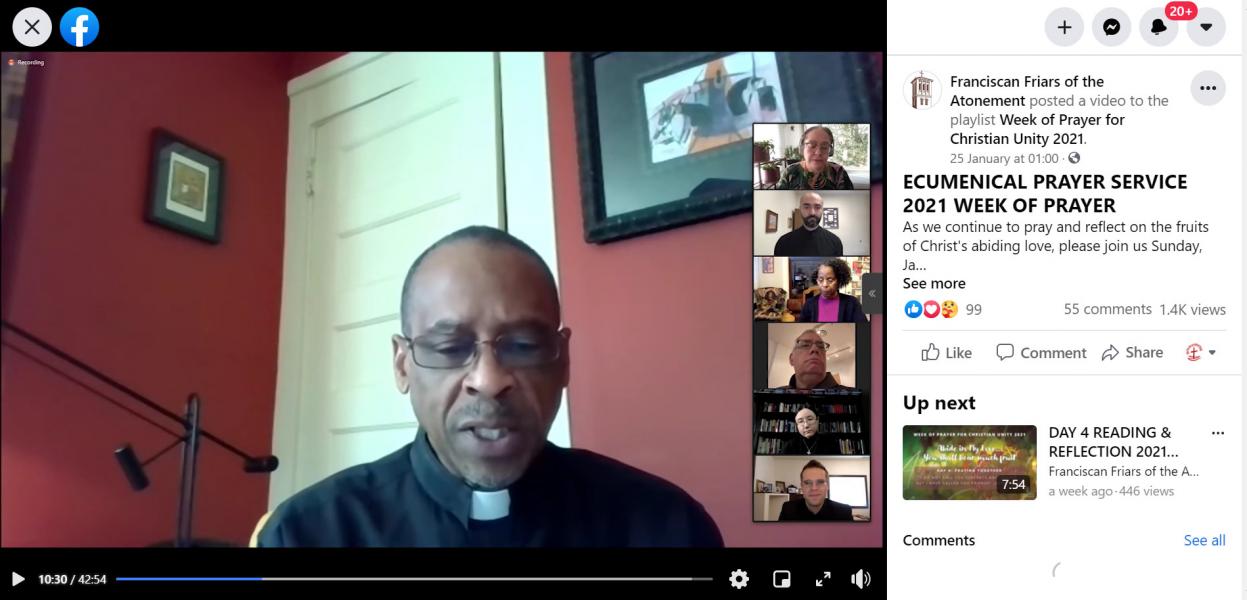 The Franciscan Friars of the Atonement hosted a virtual ecumenical prayer service