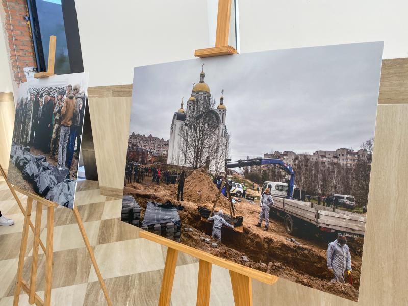 Photo exhibition in the St Andrew Orthodox Church in Bucha