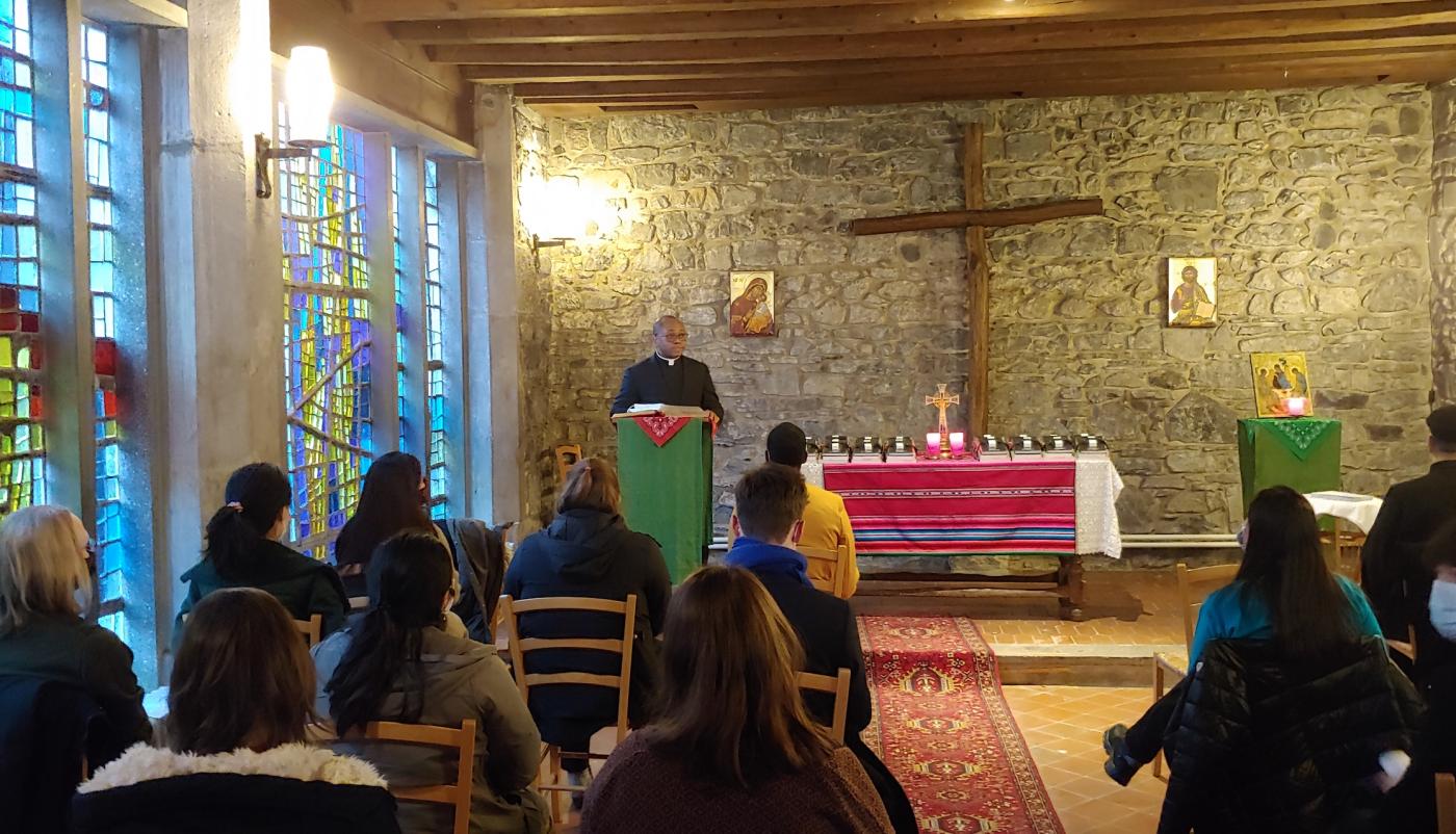 Gathered in the chapel of the Ecumenical Institute at Bossey. 