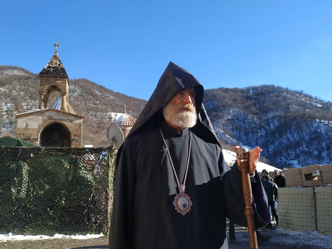 Archbishop Pargev Martirosyan in the Monastery of Dadivank