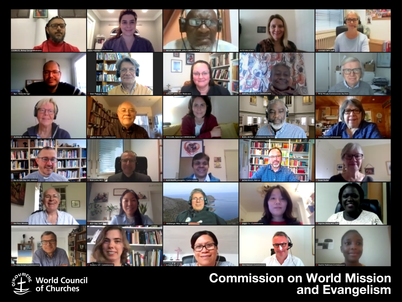 WCC Commission on World Mission and Evangelism, online meeting on 4-5 and 8-9 March 2021, Photo: WCC