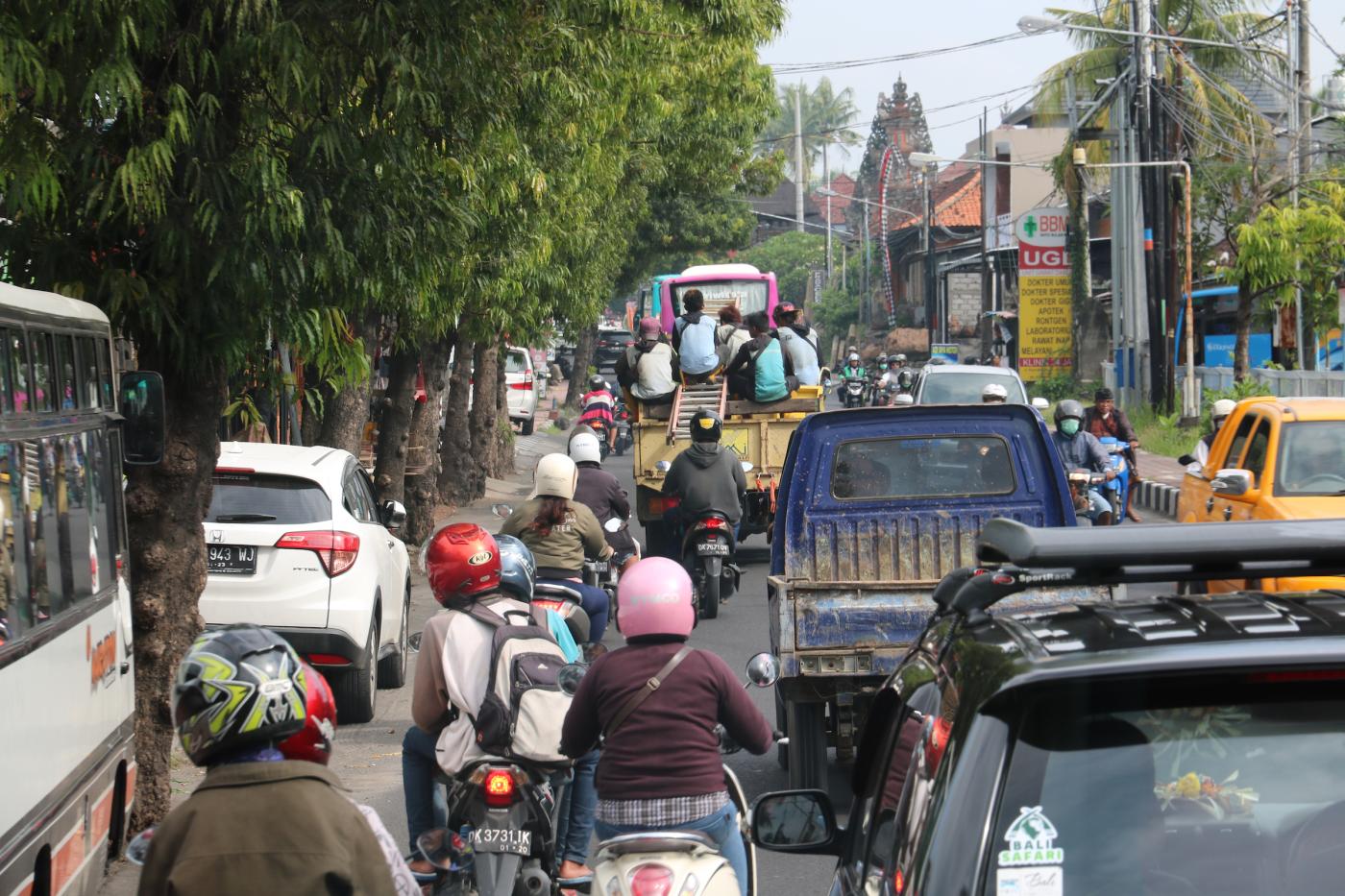 heavy traffic in Indonesia
