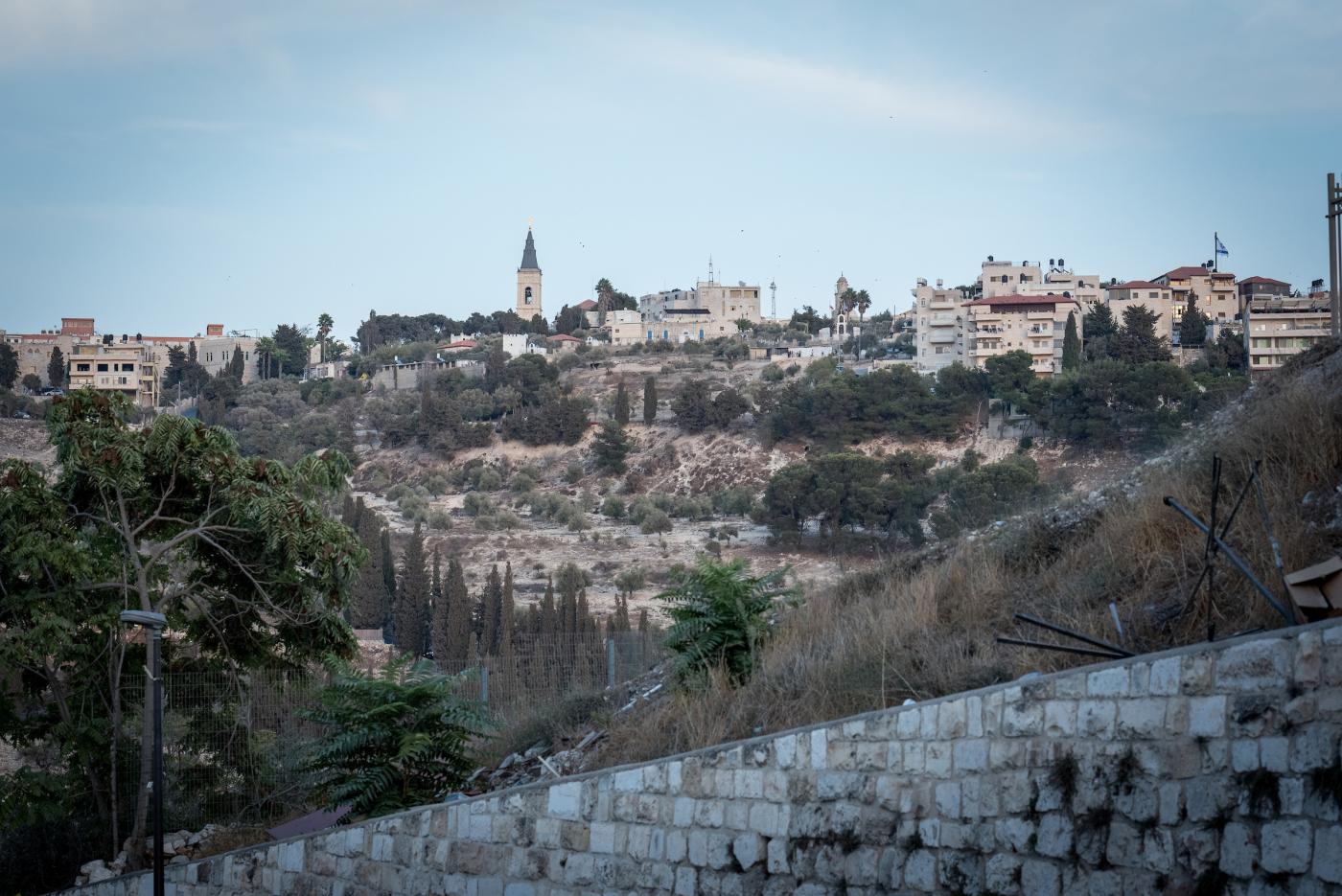 Scenery of church and buildings in Jerusalem 