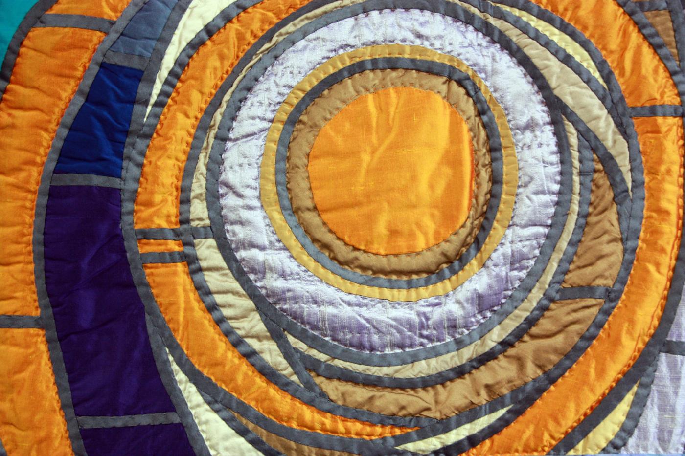 detail of "Journey Towards Peace, a quilt at the chapel of the ecumenical center, Geneva