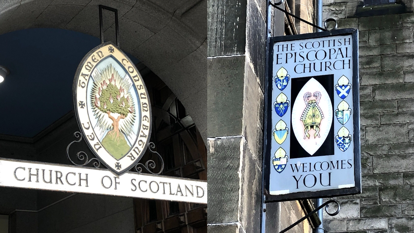 signs of Church of Scotland and Scottish Episcopal Church