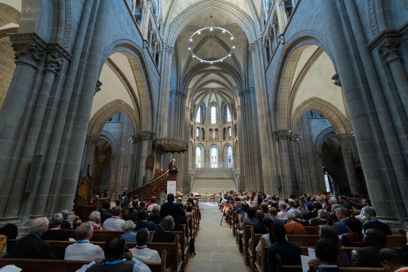 People gathered in St Pierre Cathedral 