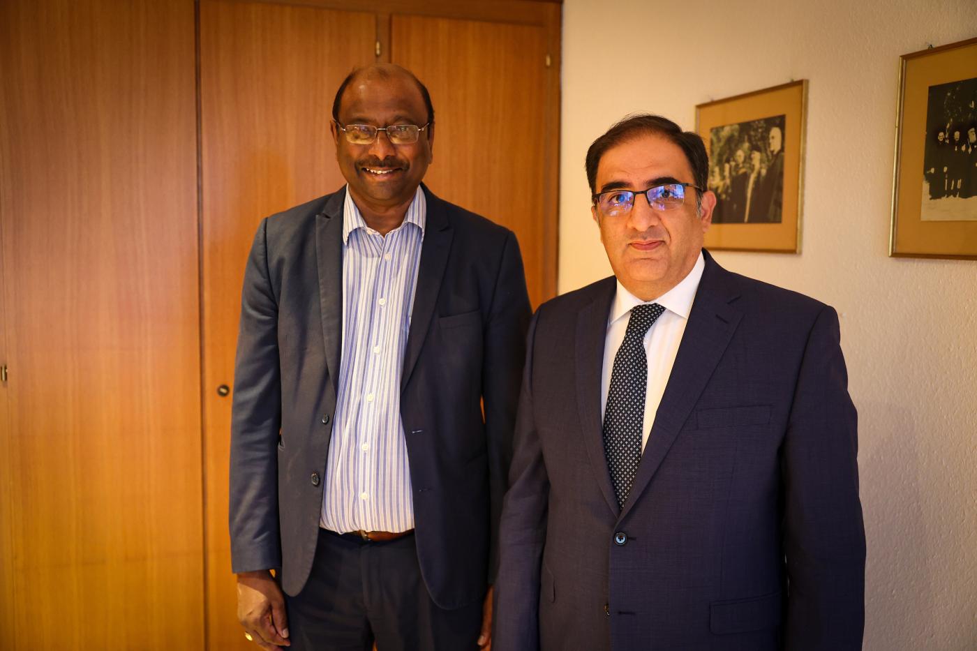 WCC general secretary Rev. Prof. Dr Jerry Pillay with the Ambassador Andranik Hovhannisyan, Permanent Mission of the Republic of Armenia to the UN Office, 28 August 2023, Photo: Grégoire de Fombelle/WCC