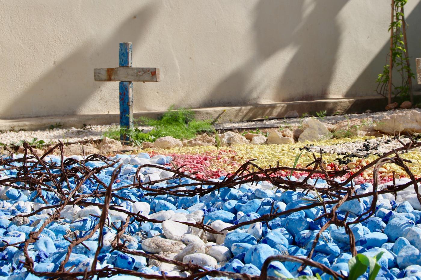 The old cemetery of Lampesusa holds a space to honor the memory of the ones who lost their lives trying to reach Europe through the sea. Crosses made with pieces from the boats carrying refugees mark the graveyard of dozen unidentified bodies. Photo: Marcelo Schneider/WCC