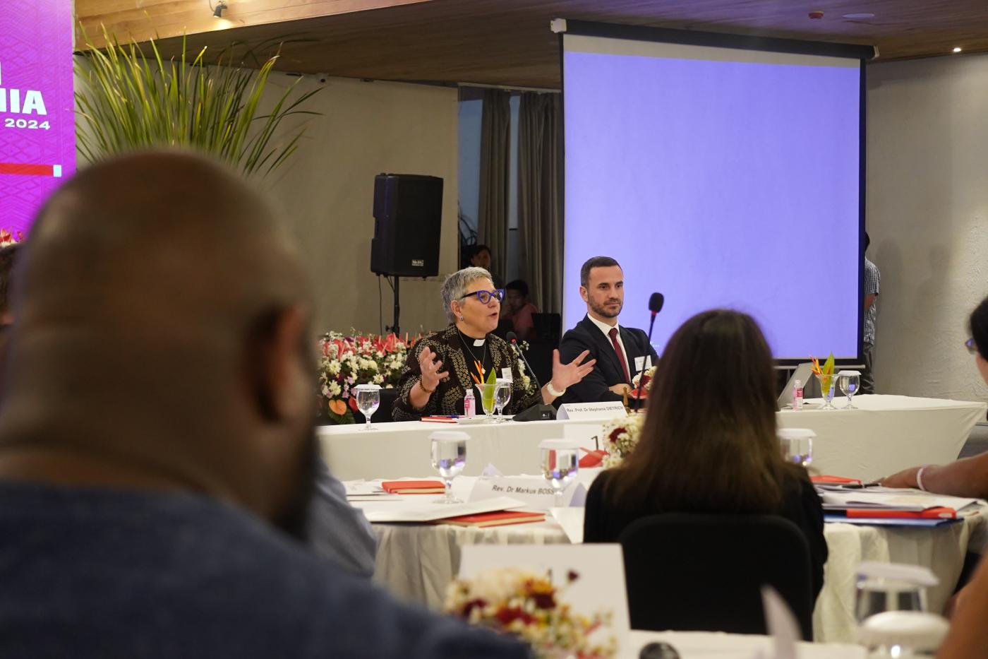 Rev. Prof. Dr Stephanie Dietrich, WCC Faith and Order moderator, during the opening session of the commission`s meeting in Indonesia, 2 February 2024, Photo: Dalton Darwin/WCC