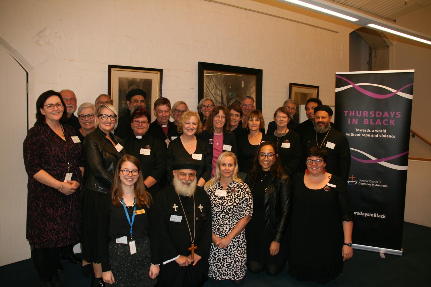 Participants of a May 2 roundtable on domestic and family violence organized by the National Council of Churches in Australia mark Thursdays in Black. Photo: NCCA 