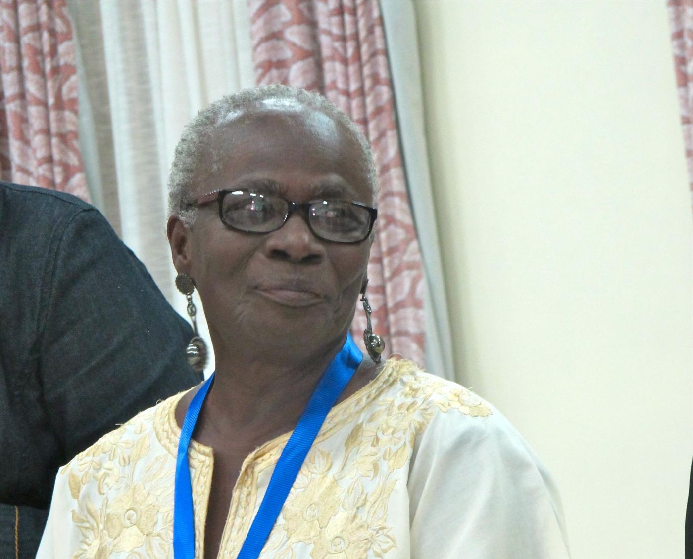 Mercy Amba Oduyoye at an ecumenical conference titled “Over 30 years of women's ministry: achievements, challenges and opportunities” in Limuru, Kenya.