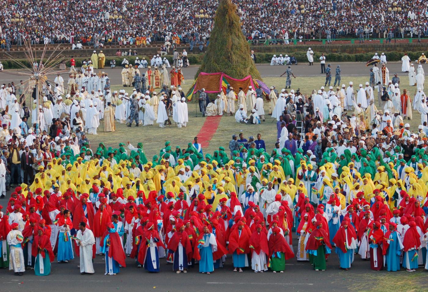Ethiopians during the Meskel, the festival of the True Cross at the Meskel Square in Addis Ababam celebrated in its current form for more than 600 years. Photo: Fredrick Nzwili/WCC