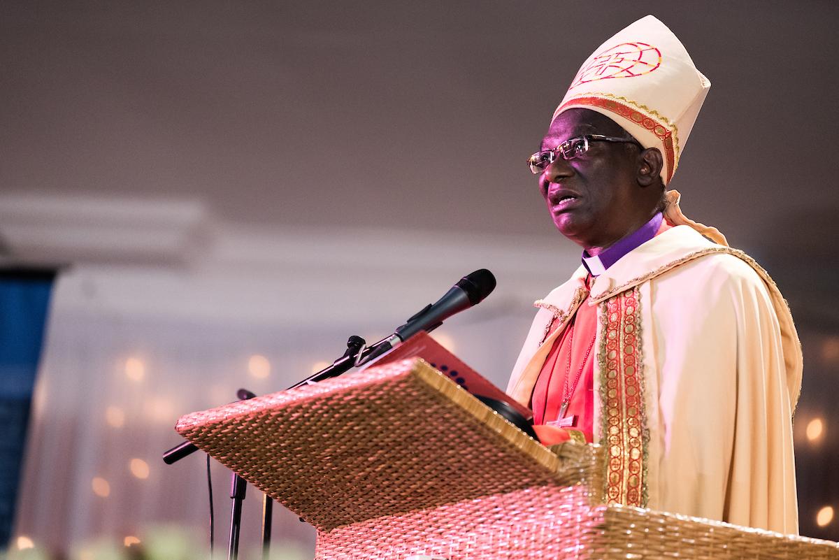 Bishop Shoo speaking at the Conference on World Mission and Evangelism. Photo: Albin Hillert/WCC
