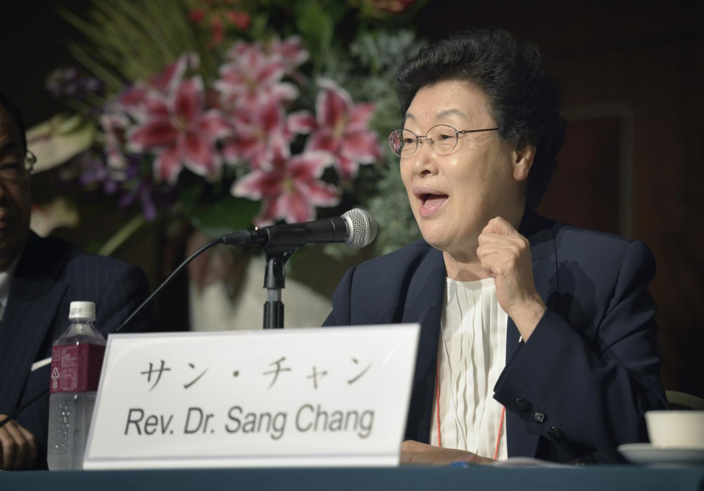 The Rev. Dr Chang Sang at the Nuclear Disarmament Symposium, Hiroshima. © Paul Jeffrey/WCC