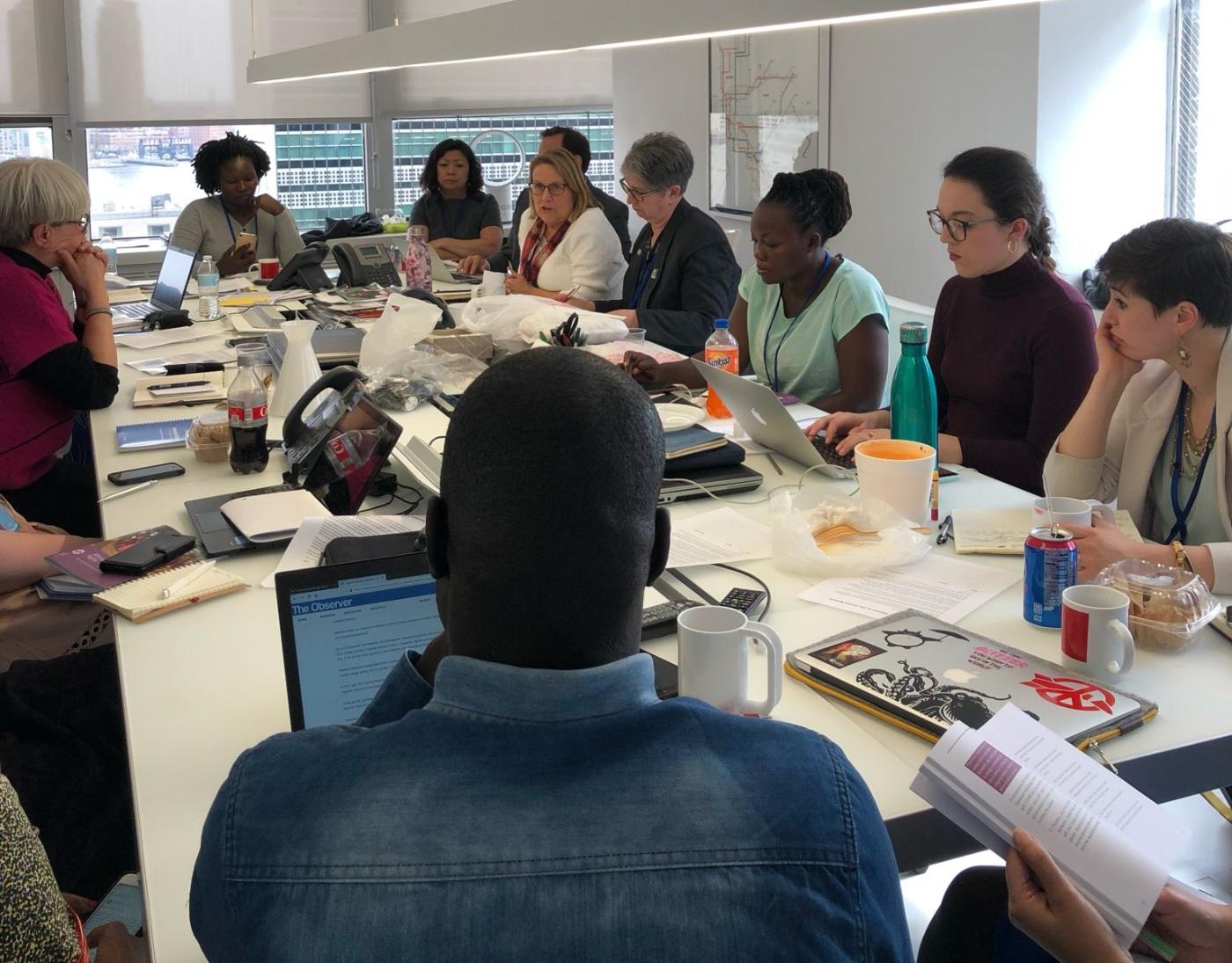Joint meeting between WCC and ACT Alliance during the Commission on the Status of Women at the WCC UN office in New York. Photo: Nicole Ashwood/WCC