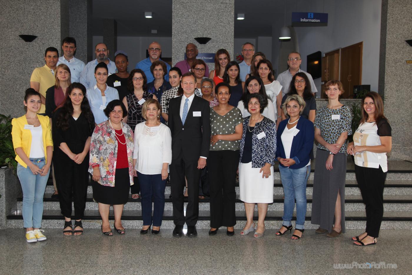 Participants in a workshop on statelessness in the Middle East.