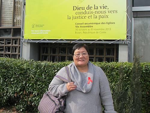 Erlinda Senturias, former WCC health and healing programme staff, at the Ecumenical Centre in Geneva.