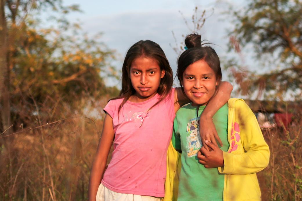 Sandra and Mercedes are Sanapaná indigenous girls who live in the Gran Chaco in Paraguay.