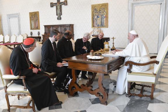 WCC delegation meets Pope Francis, March 2023
