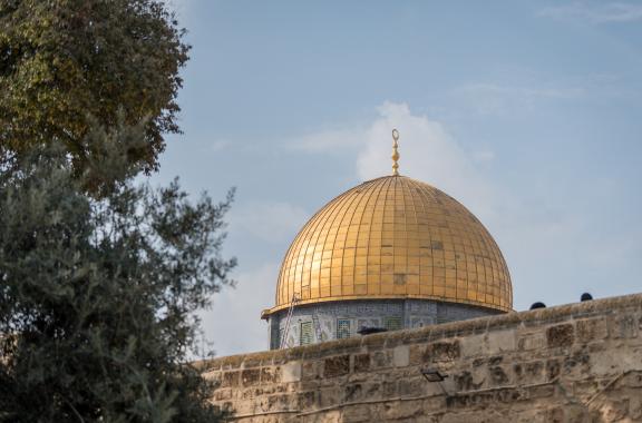 The Dome of the Rock at the Al Aqsa mosque in Jerusalem old city.