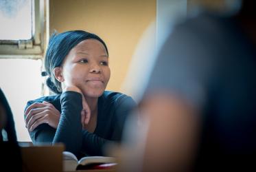 A young female student in the general nursing programme of the he Roma College of Nursing, Lesotho.