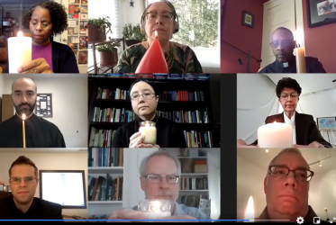 a screenshot of friars celebrating online the week of prayer for Christian unity