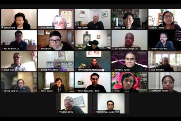 World Council of Churches central committee members and staff demonstrate their commitment to end sexual and gender-based violence by marking “Thursdays in Black” in online regional meetings during central committee in June 2021. 