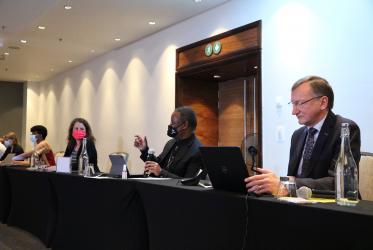 Panelists of the 58th meeting of the WCC Commission of the Churches on International Affairs in Johannesburg, South Africa.