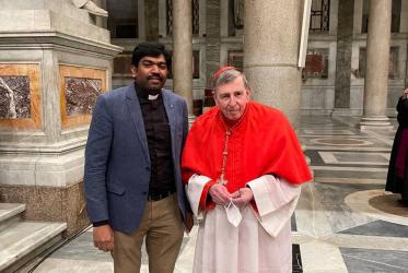 Rev. Jebin Thankaraj and Cardinal Kurt Koch