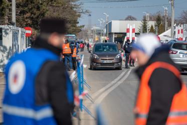 Vama Siret border crossing between Romania and Ukraine