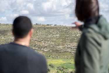 Observing landscape in West Bank, Occupied Palestinian Territories