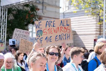 Young people led a protest for climate justice