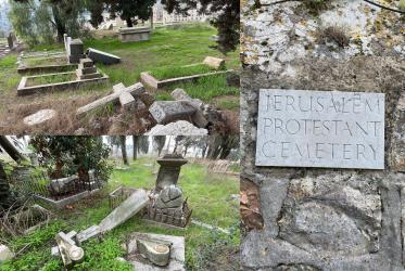 Graves vandalized in Jerusalem Protestant cemetery