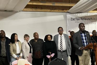 Group photo of some keynote speakers at the ZacTax relaunch in Africa May 2023