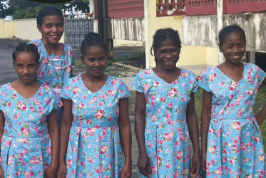 Cover of booklet: Guide for Churches on the Prevention of Obstetric Fistula shows a group of women from the Freedom from Fistula Foundation in Toamasina, Madagascar, following their repair surgeries.