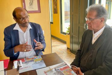 Rev. Prof. Dr Jerry Pillay and Camilo Gonzalez Posso met in Bogota, Colombia, on 15 December.