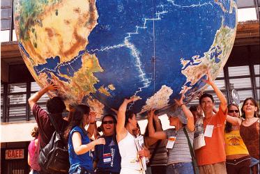 Young people worried about the future of the planet at the World Social Forum 2003. ©Eduardo Quadros/WCC 