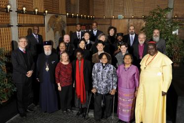 Members of the WCC Executive Committee at the Ecumenical Centre chapel in Geneva.