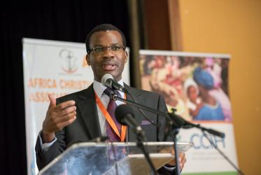 Dr Mwai Makoka, WCC programme executive for Health and Healing, was one of the speakers of the biennial conference of ACHAP. ©Albin Hillert/WCC