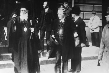 Archbishop Nathan Söderblom (centre) in 1925. Photo: WCC archives