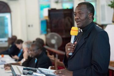 Rev. Dr Fidon Mwombeki, general secretary of the All Africa Conference of Churches. Photo: Albin Hillert/LWF, 2019