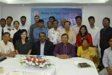 Members of ecumenical delegation at the NCCB headquarters in Dhaka. © National Council of Churches in Bangladesh