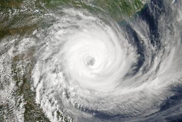 Le cyclone tropical Idai approchant du Mozambique le 14 mars 2019, peu de temps après avoir atteint son pic d'intensité. Source: EOSDIS Worldview