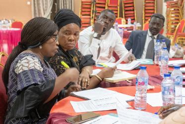 Participants of the Out of the Shadows workshop in Nigeria discussing advocacy initiatives on fighting sexual abuse and exploration to children. Photo: Valter Muniz/WCC