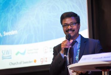 Dinesh Suna, coordinator of the WCC Ecumenical Water Network. Photo: Albin Hillert/WCC