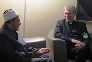 Prof. Dr Ahmad al-Tayyeb (left) and Rev. Dr Olav Fykse Tveit (right). © Marianne Ejdersten/WCC
