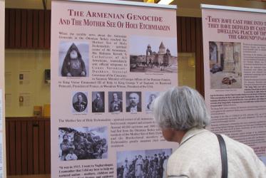 Exhibition on the Armenian genocide at the Ecumenical Centre in Geneva. 