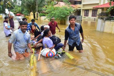 Rescue team near Kuttoor village in Kerala, the Southern state of India. Photo: Church of South India Synod News