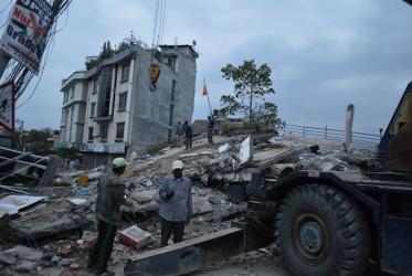 Destruction caused by earthquake in Kathmandu, Nepal. Photo: ‎The Lutheran World Federation